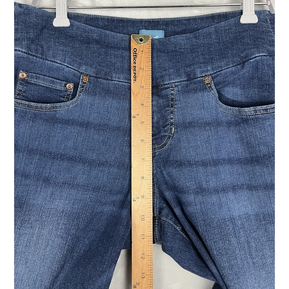 JAG Jean Women 8/33 Blue Wash Paley Boot Stretch Pull On High-Rise Whisker City